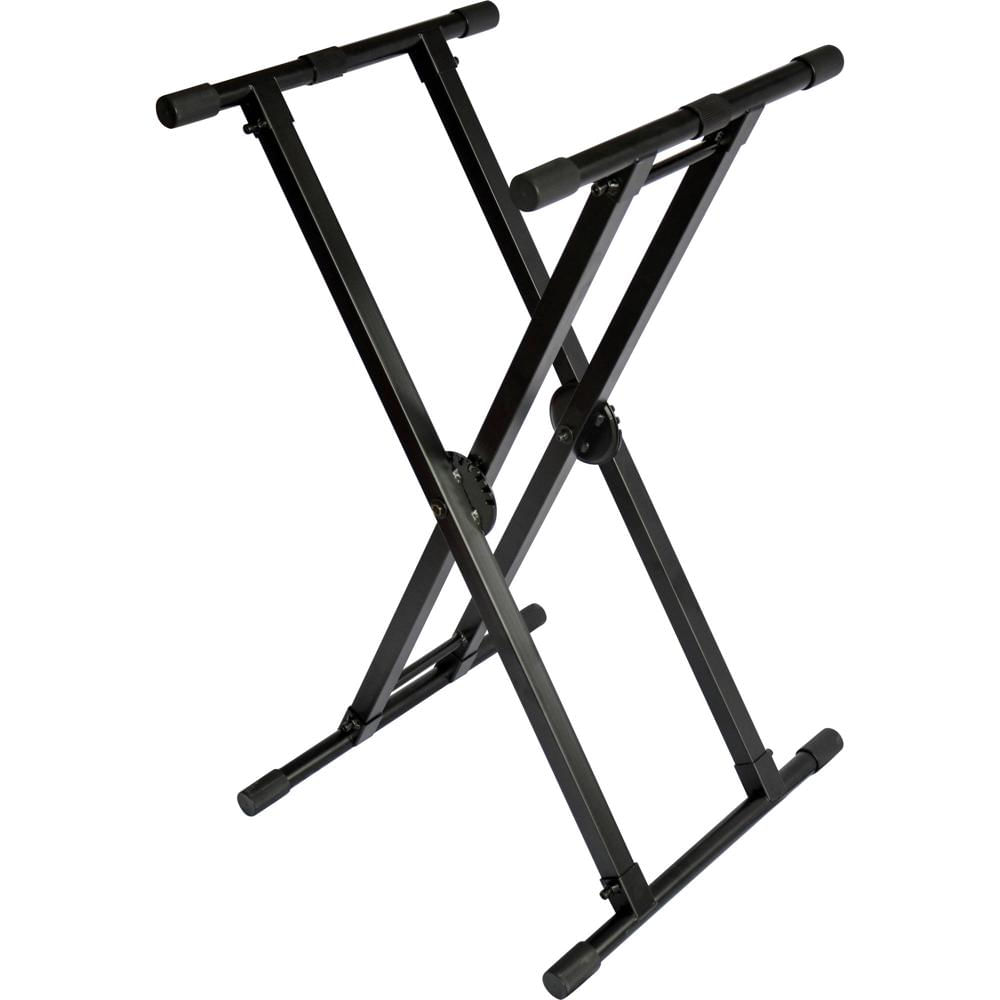 Soporte Doble ProX X-KSD22 para DJ Coffins y Teclados - Capacidad de 150 lb, Ligero, Estable y Ergon