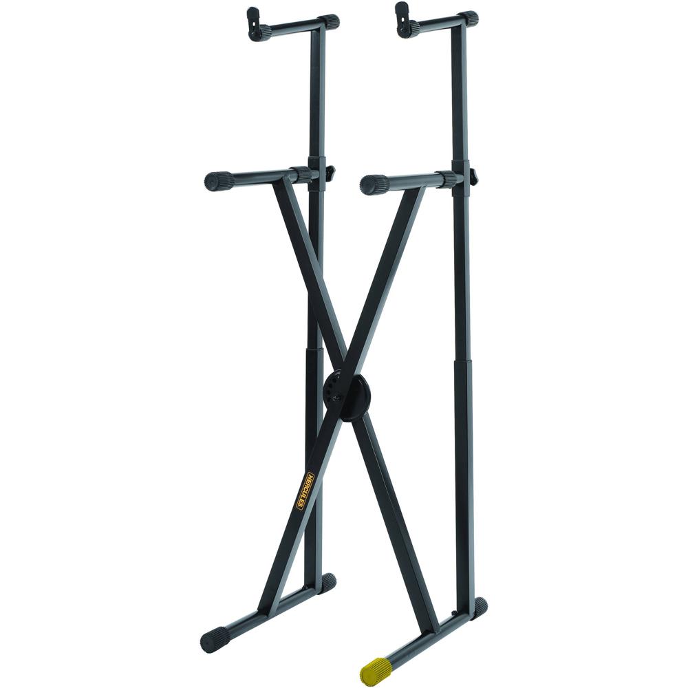 Soporte Doble para Teclados HERCULES EZ-Lok - Diseño X, Ajuste Simultáneo, Alturas Ajustables, Const 1301563-REG Soporte Doble para Teclados HERCULES EZ-Lok - Diseño X, Ajuste Simultáneo, Alturas Ajustables, Const 1301563-REG
