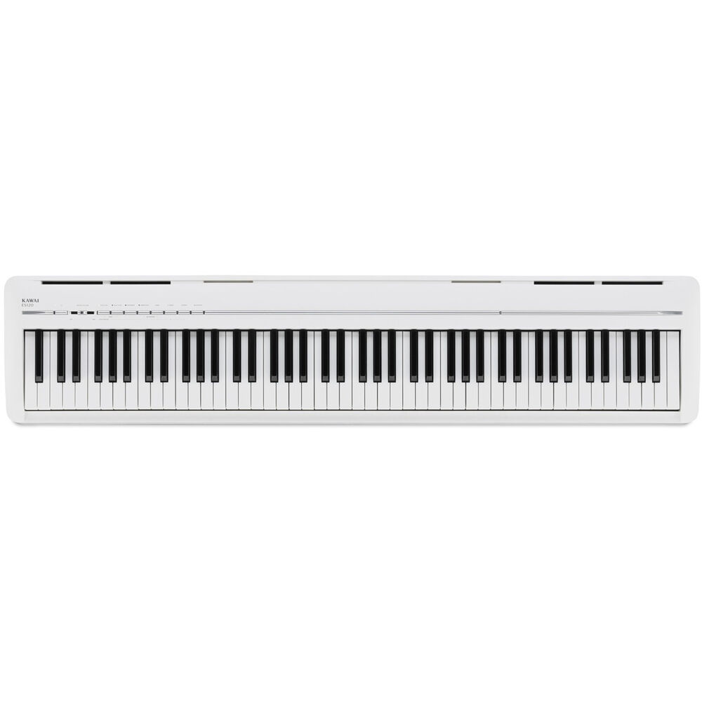 Piano Digital Portátil Kawai ES120 de 88 Teclas (Blanco Elegante) - Ideal para Estudiantes y Jugador