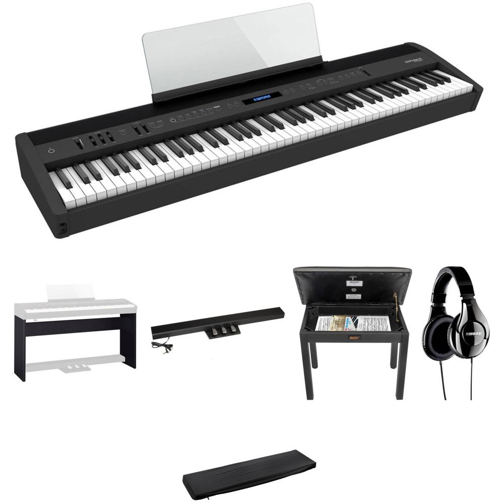 Roland FP-60X Paquete para Hogar/Estudio con Piano Digital, Auriculares, Soporte, Banco, Pedales y F 1647751-REG Roland FP-60X Paquete para Hogar/Estudio con Piano Digital, Auriculares, Soporte, Banco, Pedales y F 1647751-REG