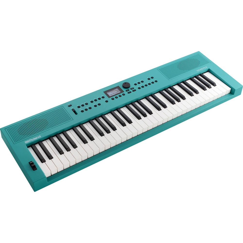Roland GO:KEYS 3 Teclado Portátil de 61 Teclas Sensibles al Tacto (Turquesa) - Creación Musical para