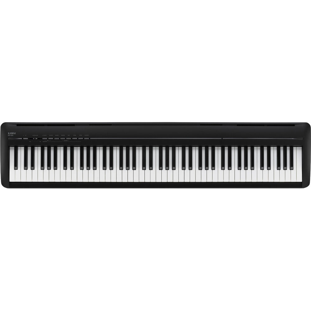 Piano Digital Portátil Kawai ES120 de 88 Teclas (Negro Elegante) - Ideal para Estudiantes y Jugadore