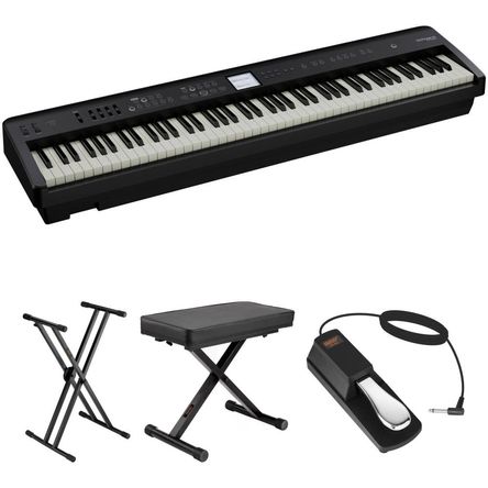 Piano Digital Portátil Roland FP-E50 de 88 Teclas con Soporte X, Banco X y Pedal de Sostenido para M 1747664-REG
