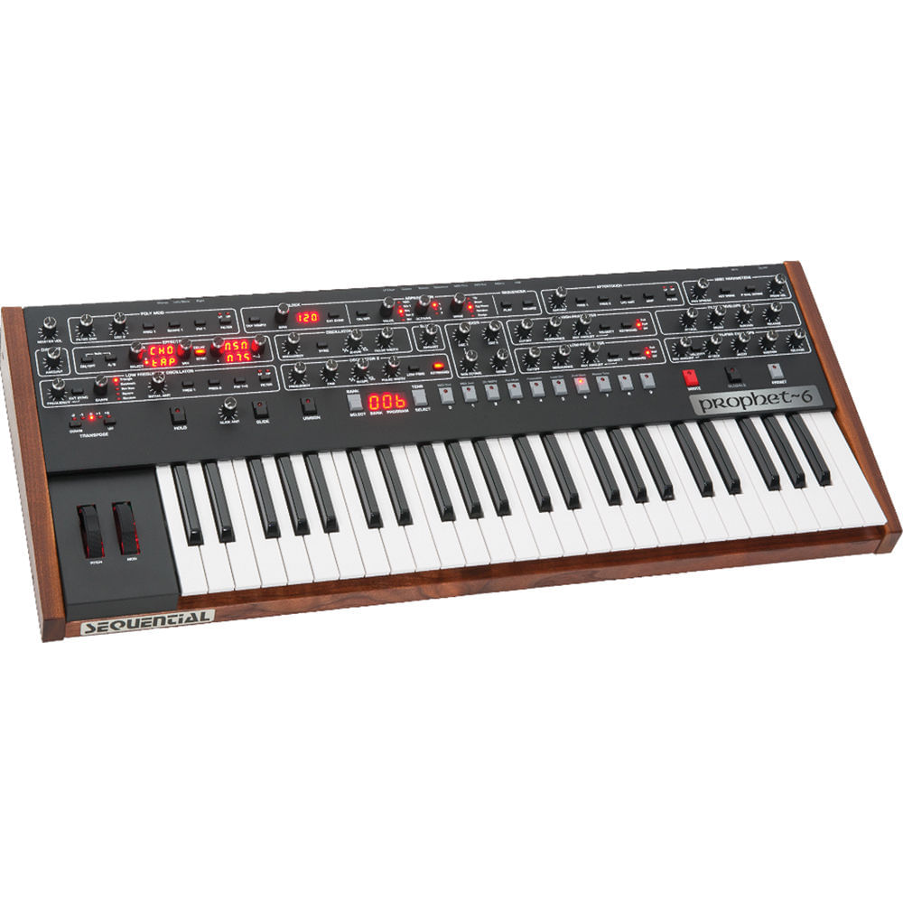 Sintetizador Sequential Prophet-6: Teclas Semi-Pesadas, 4 Octavas, 6 Voces, Filtros, Efectos y Secue 1121992-REG Sintetizador Sequential Prophet-6: Teclas Semi-Pesadas, 4 Octavas, 6 Voces, Filtros, Efectos y Secue 1121992-REG