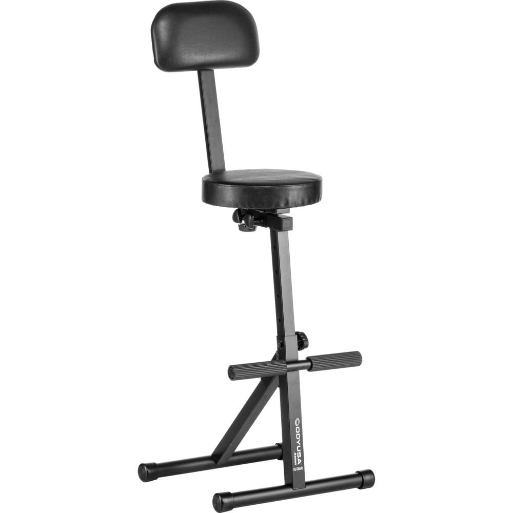 Silla DJ Ajustable en Altura Odyssey (Negra) - Soporta hasta 300 lb, Alivia Estrés de Espalda y Pier
