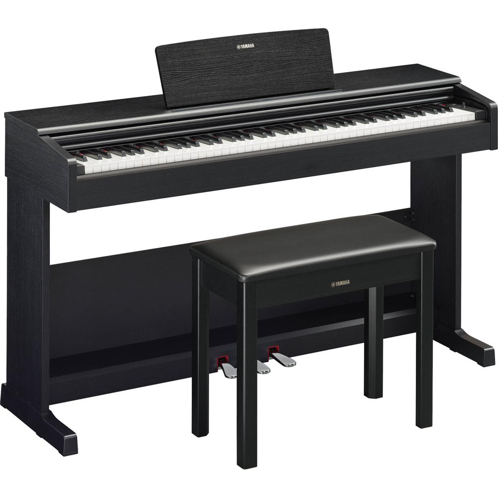 Piano Digital Yamaha ARIUS YDP-105 de 88 Teclas con Banco (Nuez Negra) - Ideal para Principiantes e