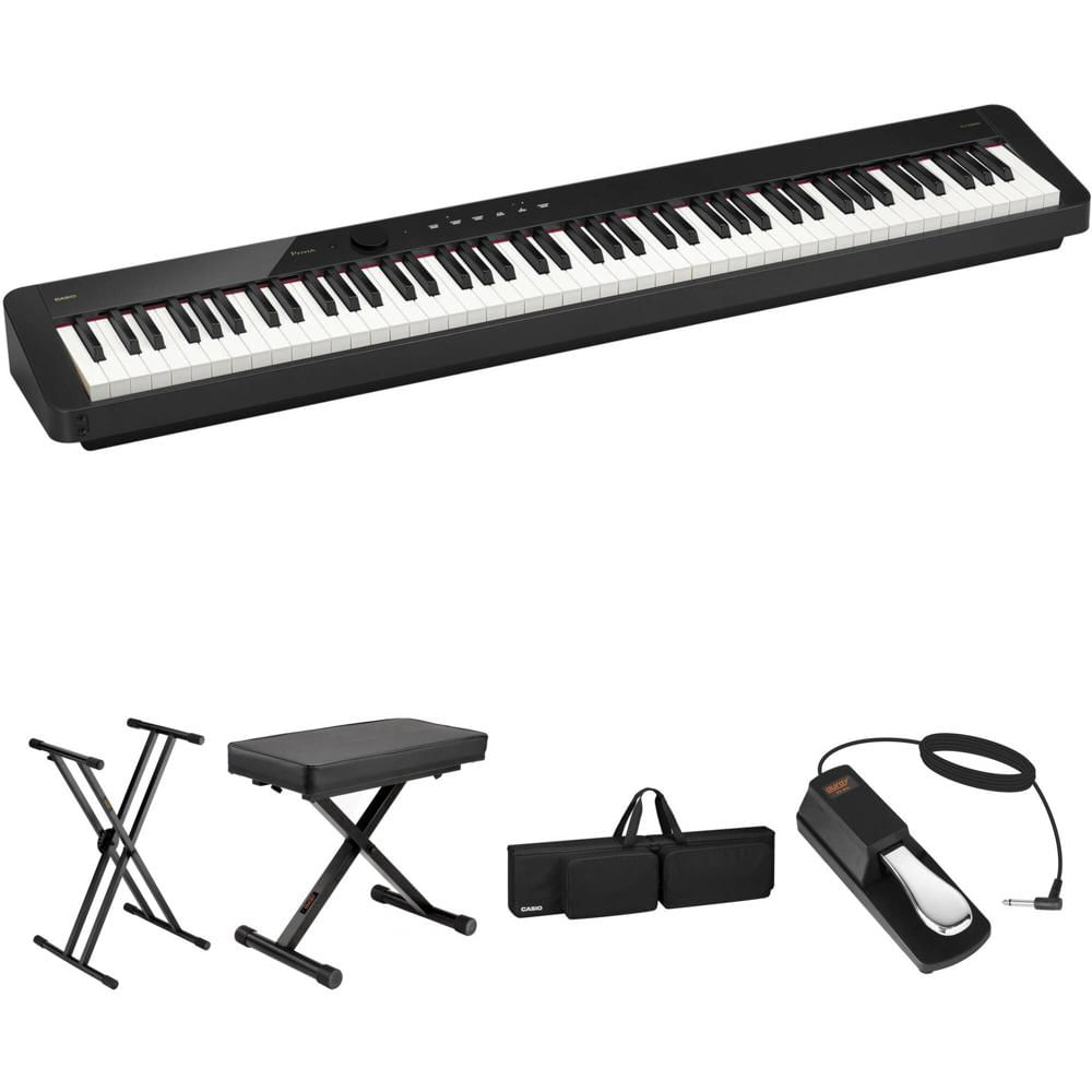 Piano Digital Portátil Casio Privia PX-S5000 de 88 Teclas con Soporte X, Banco X, Pedal y Funda (Neg 1729916-REG Piano Digital Portátil Casio Privia PX-S5000 de 88 Teclas con Soporte X, Banco X, Pedal y Funda (Neg 1729916-REG