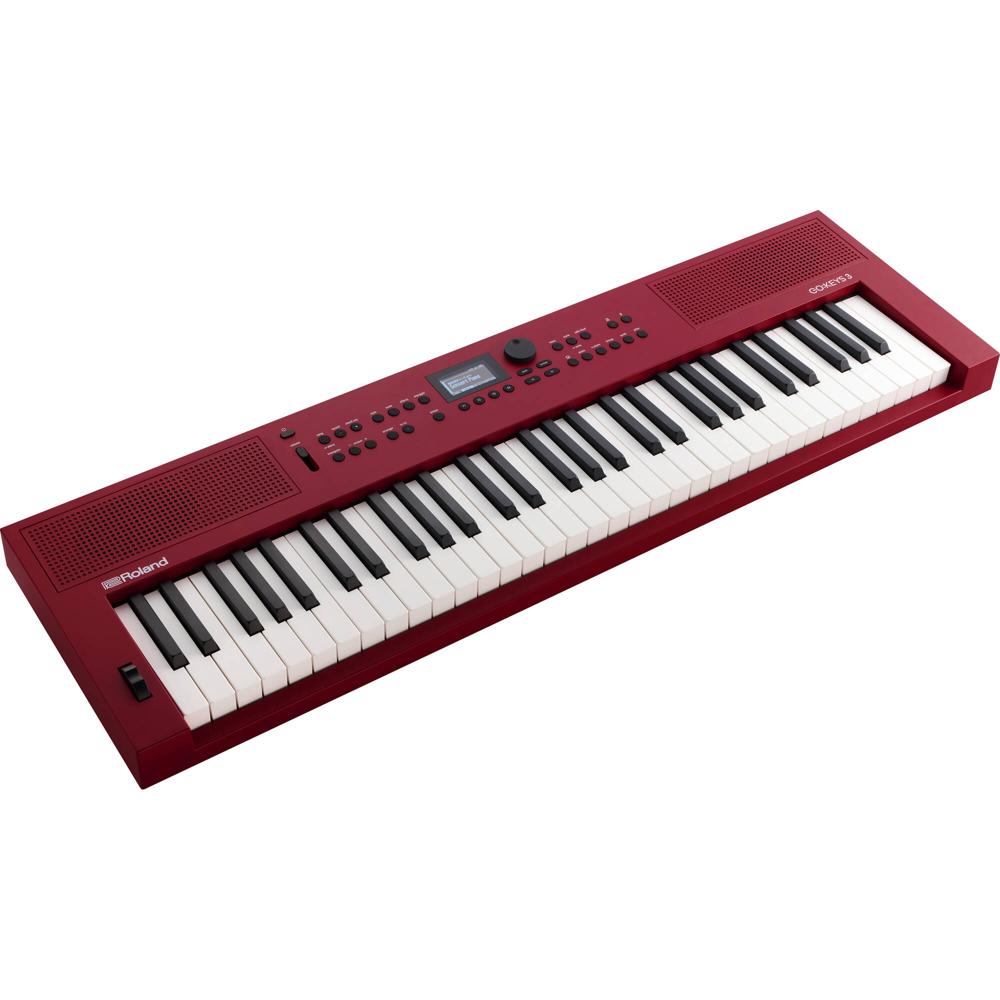 Roland GO:KEYS 3 Teclado Portátil de 61 Teclas Sensibles al Tacto (Rojo Oscuro) - Ideal para Princip