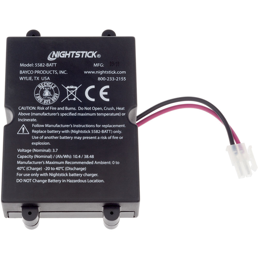 Batería Recargable de Litio-Ion para Linternas Intrínsecamente Seguras Nightstick XPP-5582RX & XPR-5 1508874-REG Batería Recargable de Litio-Ion para Linternas Intrínsecamente Seguras Nightstick XPP-5582RX & XPR-5 1508874-REG