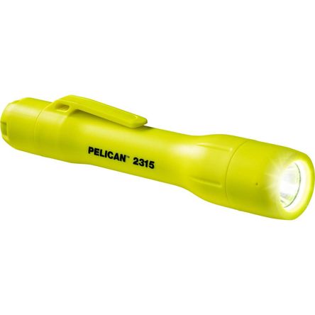 Linterna LED Pelican 2315 (Amarilla) - 115 Lúmenes, Impermeable IPX8, Certificada para Entornos Peli 1676973-REG