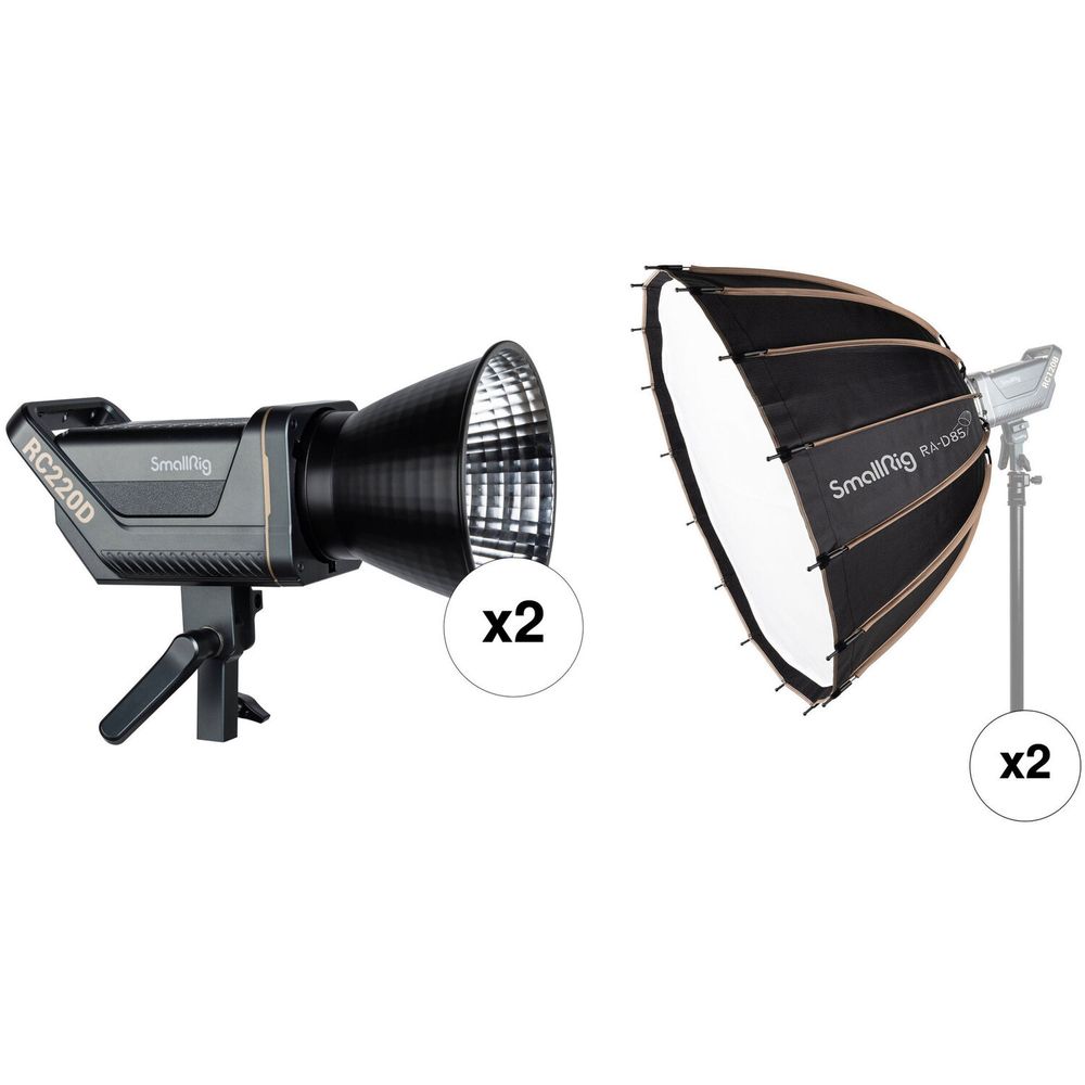 Kit de 2 Luces de Video Smallrig Rc220D con Softboxes Parabólicos Ra D85 1717391-REG Kit de 2 Luces de Video Smallrig Rc220D con Softboxes Parabólicos Ra D85 1717391-REG
