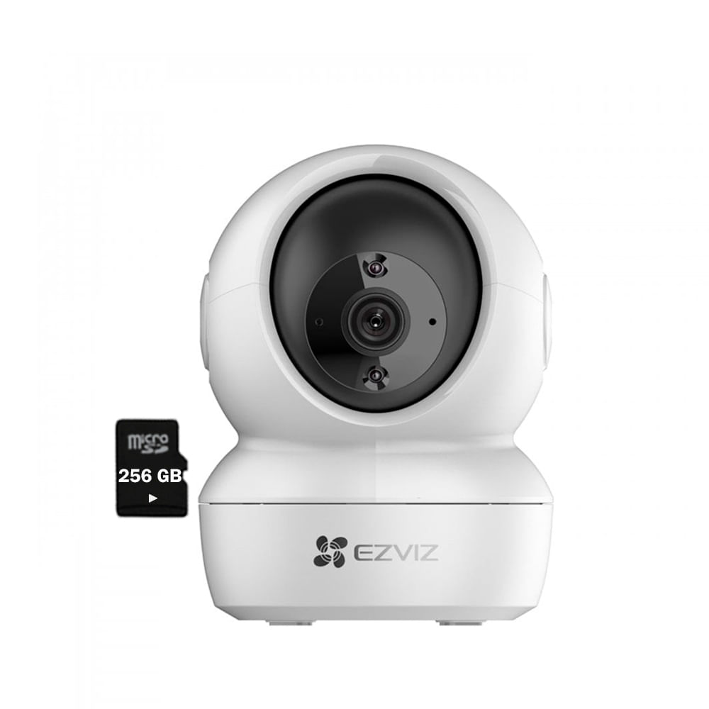 Cámara Inalámbrica H6C 1080P Ezviz visión 360 Botón Llamada SD256Gb
