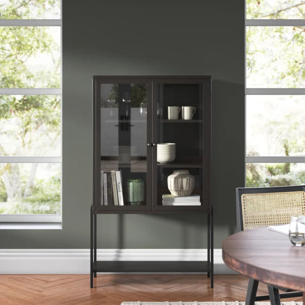 Vitrina Industrial Jones color Negro 2 puertas TU MESITA