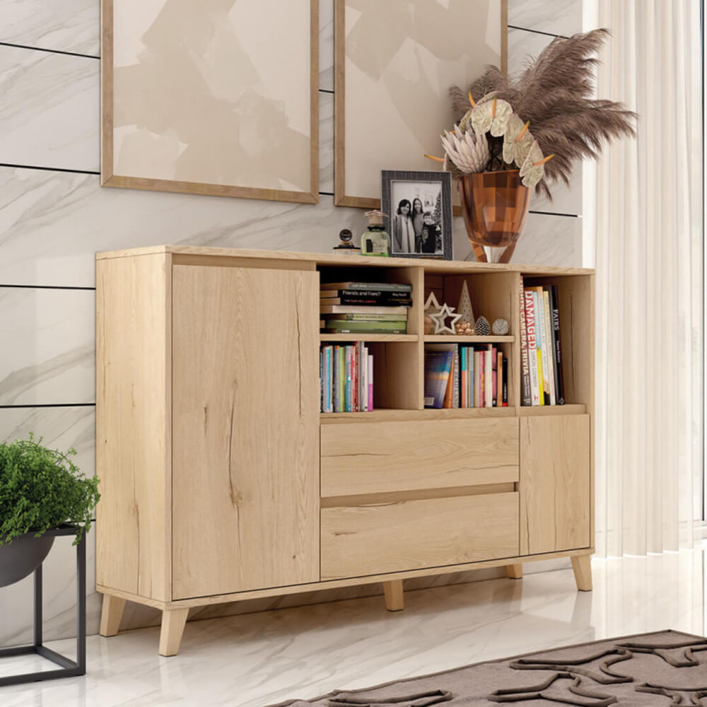 Aparador Multiusos Rocha color Duna 2 puertas 2 cajones TU MESITA