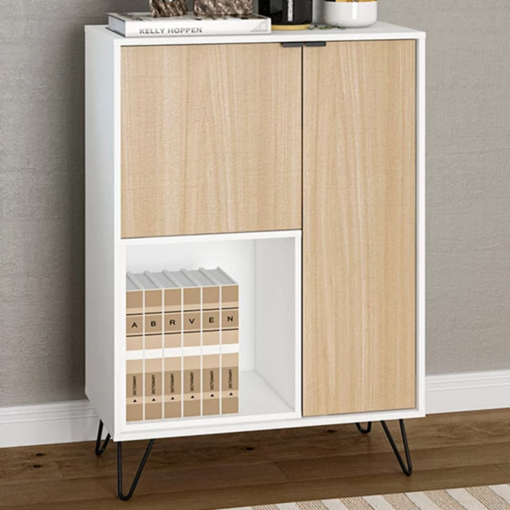 Aparador Contemporáneo Sagitario color Blanco/Duna 2 puertas TU MESITA