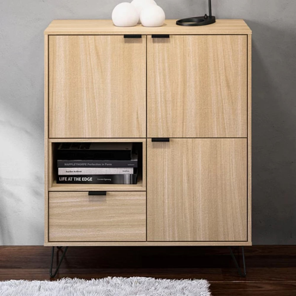 Aparador Contemporáneo Sagitario II color Duna 3 puertas 1 cajón TU MESITA