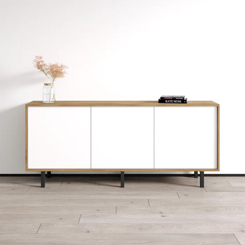 Aparador Vajillero Ringo 3 puertas color Duna/Blanco TU MESITA