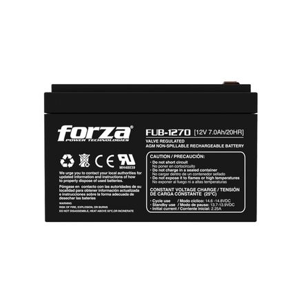 Batería Forza Fub-1270 Sellada Recargable 12V 7Ah Agm Sin Mantenimiento Batería Forza Fub-1270 Sellada Recargable 12V 7Ah Agm Sin Mantenimiento