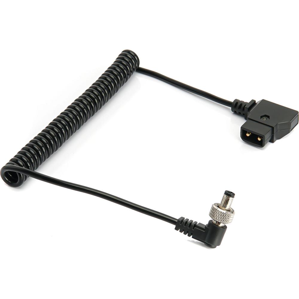 ANDYCINE Cable Enrollado D-Tap a DC 2.5mm con Conectores en Ángulo Recto (12 a 39 ANDYCINE Cable Enrollado D-Tap a DC 2.5mm con Conectores en Ángulo Recto (12 a 39