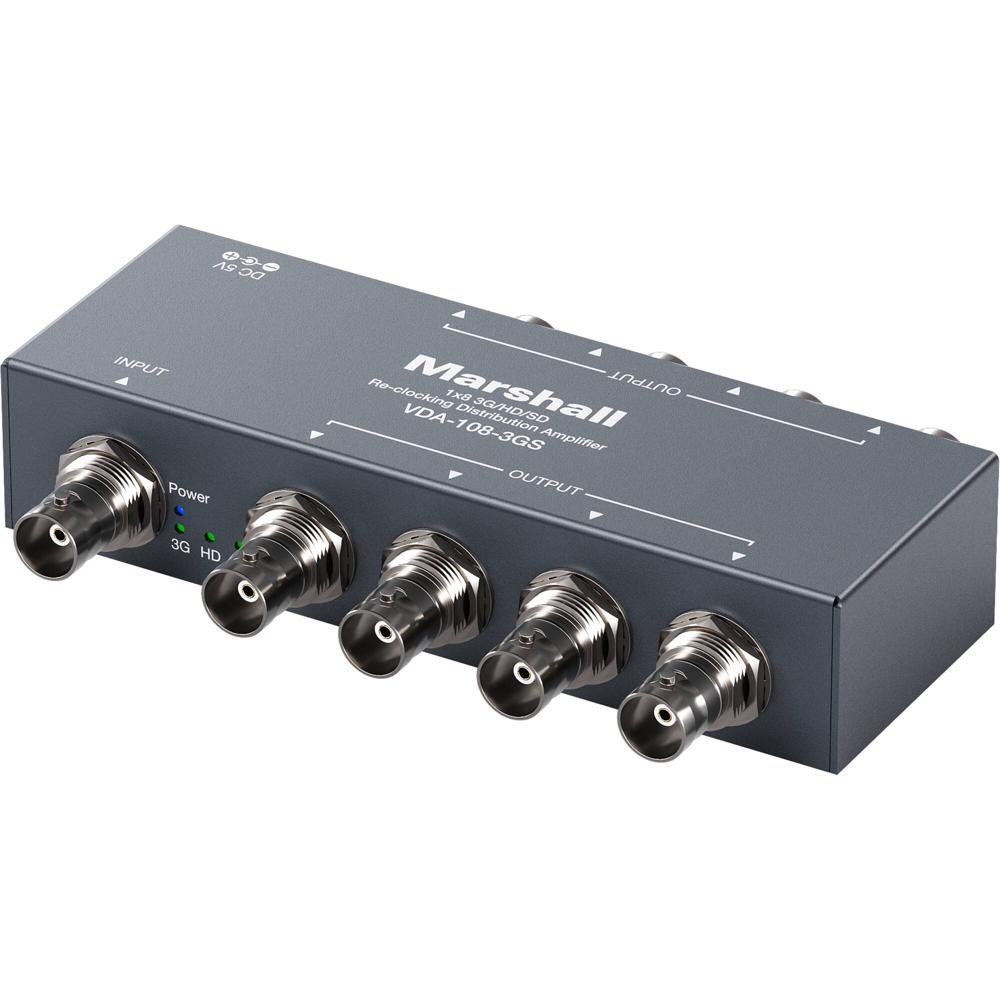 Amplificador de Distribución Reclocking Marshall Electronics 1 x 8 3G/HD/SD-SDI con 8 Salidas Buffer 1687125-REG Amplificador de Distribución Reclocking Marshall Electronics 1 x 8 3G/HD/SD-SDI con 8 Salidas Buffer 1687125-REG