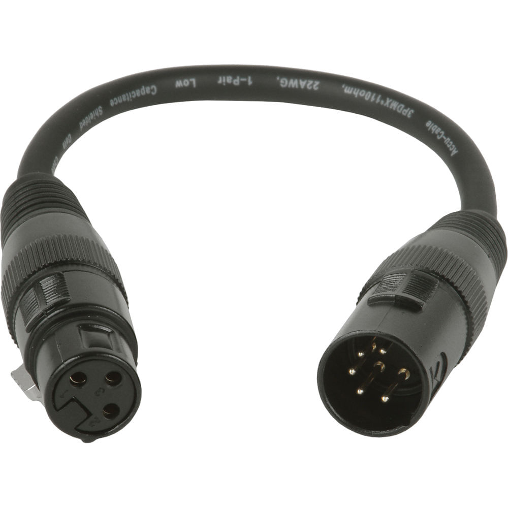 American DJ AC5PM5PFM Cable DMX Turnaround 5-Pin Macho a 3-Pin XLR - Para Iluminación y Efectos Espe 997752-REG American DJ AC5PM5PFM Cable DMX Turnaround 5-Pin Macho a 3-Pin XLR - Para Iluminación y Efectos Espe 997752-REG
