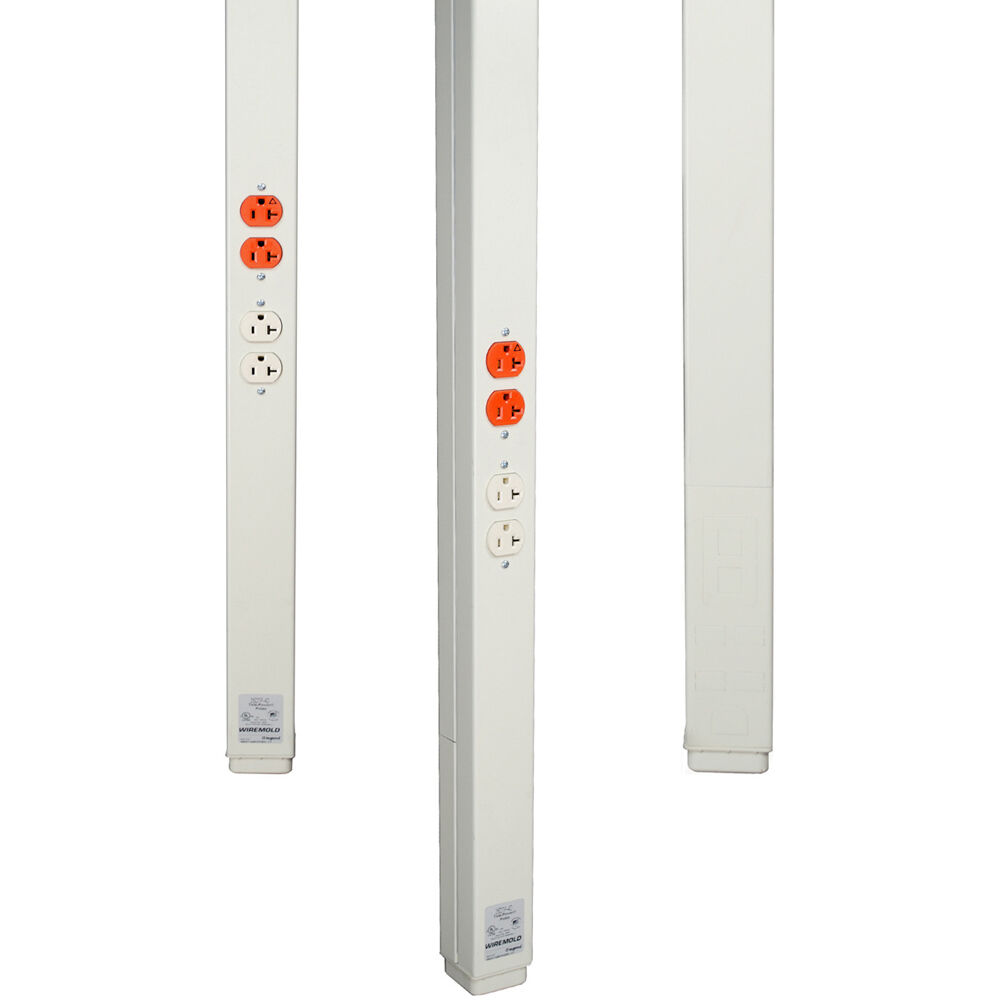 Polo de Energía Tele-Power Wiremold con Tierra Dedicada (Blanco, 10.4') - Canales Duales, Toma Pre-c 1838648-REG Polo de Energía Tele-Power Wiremold con Tierra Dedicada (Blanco, 10.4') - Canales Duales, Toma Pre-c 1838648-REG