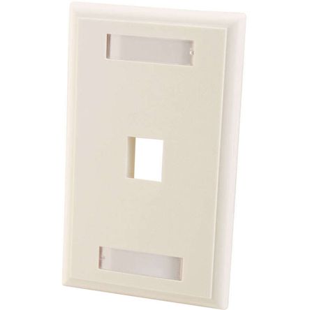 Placa de Pared Keystone de Puerto Único C2G (Blanca) - Compatible con Módulos Keystone Snap-In, Etiq 924010-REG Placa de Pared Keystone de Puerto Único C2G (Blanca) - Compatible con Módulos Keystone Snap-In, Etiq 924010-REG