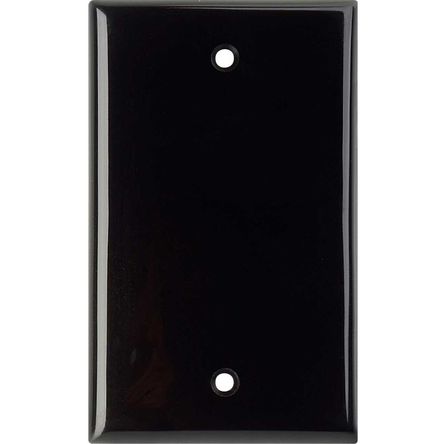 Placa de Pared en Blanco TecNec 1-Gang (Lexan Negro) - Construcción Duradera y Confiable, Estilo Min 1573050-REG