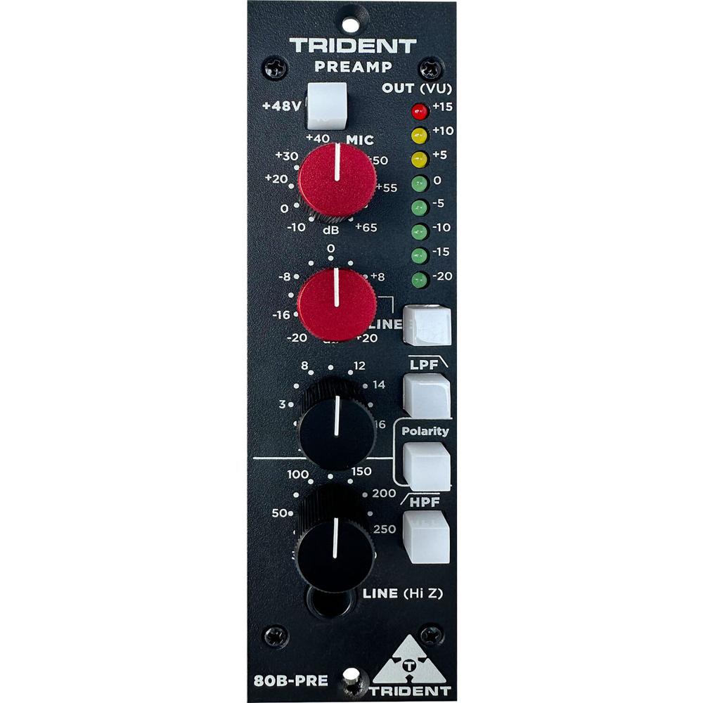 Preamp de Micrófono Trident Audio 80B 500-Series: Recreación del Preamp de Consola Trident 80B con T 1772004-REG Preamp de Micrófono Trident Audio 80B 500-Series: Recreación del Preamp de Consola Trident 80B con T 1772004-REG