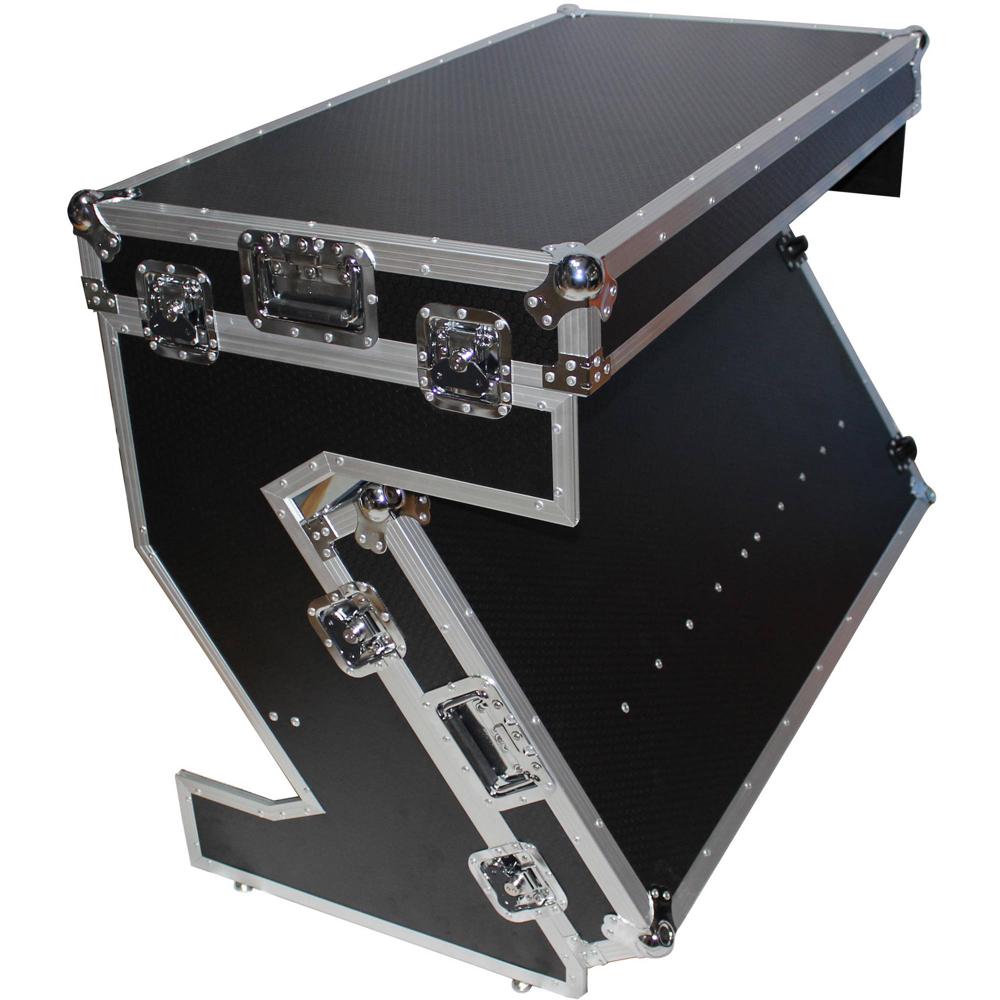 ProX DJ Z-Table MK2 - Mesa DJ Portátil Estilo Z con Maleta de Vuelo, Manijas y Ruedas (Plata sobre N 1551200-REG ProX DJ Z-Table MK2 - Mesa DJ Portátil Estilo Z con Maleta de Vuelo, Manijas y Ruedas (Plata sobre N 1551200-REG