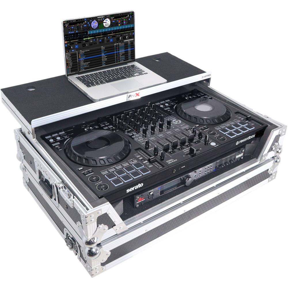 ProX Flight-Style Road Case para Controlador DJ Pioneer DDJ-FLX10 con Estante para Laptop (Negro / P 1783560-REG ProX Flight-Style Road Case para Controlador DJ Pioneer DDJ-FLX10 con Estante para Laptop (Negro / P 1783560-REG