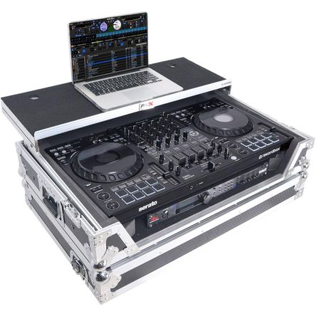 ProX Flight-Style Road Case para Controlador DJ Pioneer DDJ-FLX10 con Estante para Laptop (Negro / P 1783560-REG