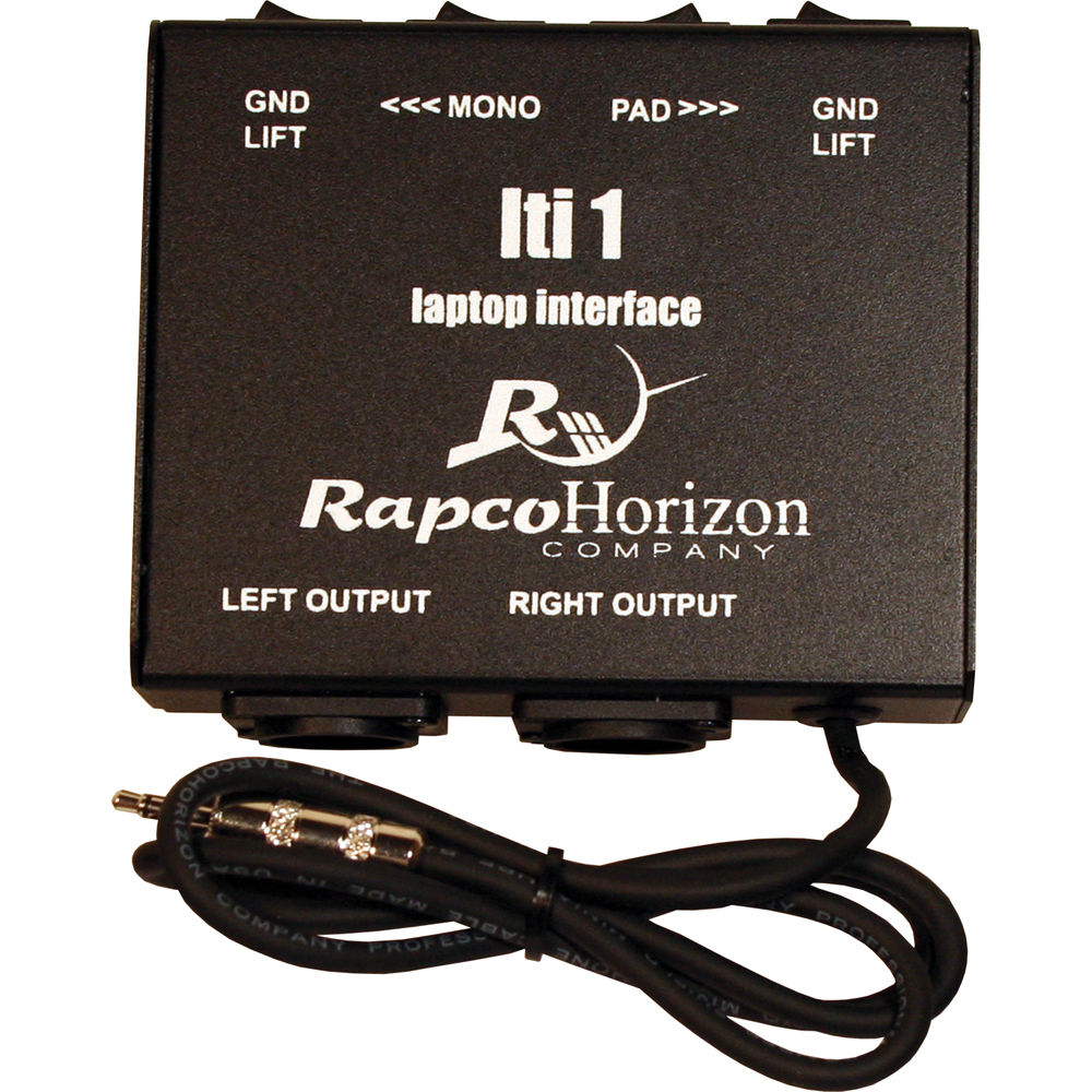 RapcoHorizon LTI-1 Caja Directa Estéreo con Elevación de Tierra - Convierte Línea de 3.5mm a Nivel d 999453-REG RapcoHorizon LTI-1 Caja Directa Estéreo con Elevación de Tierra - Convierte Línea de 3.5mm a Nivel d 999453-REG