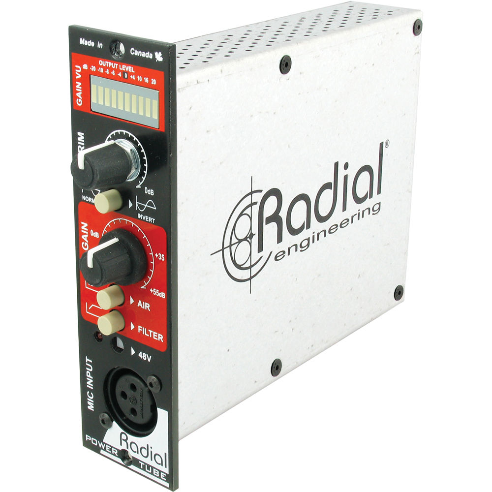 Radial Engineering PowerTube Preamplifier: Previo de Válvula 12AX7 de Alto Voltaje, 60dB de Ganancia 1003702-REG Radial Engineering PowerTube Preamplifier: Previo de Válvula 12AX7 de Alto Voltaje, 60dB de Ganancia 1003702-REG