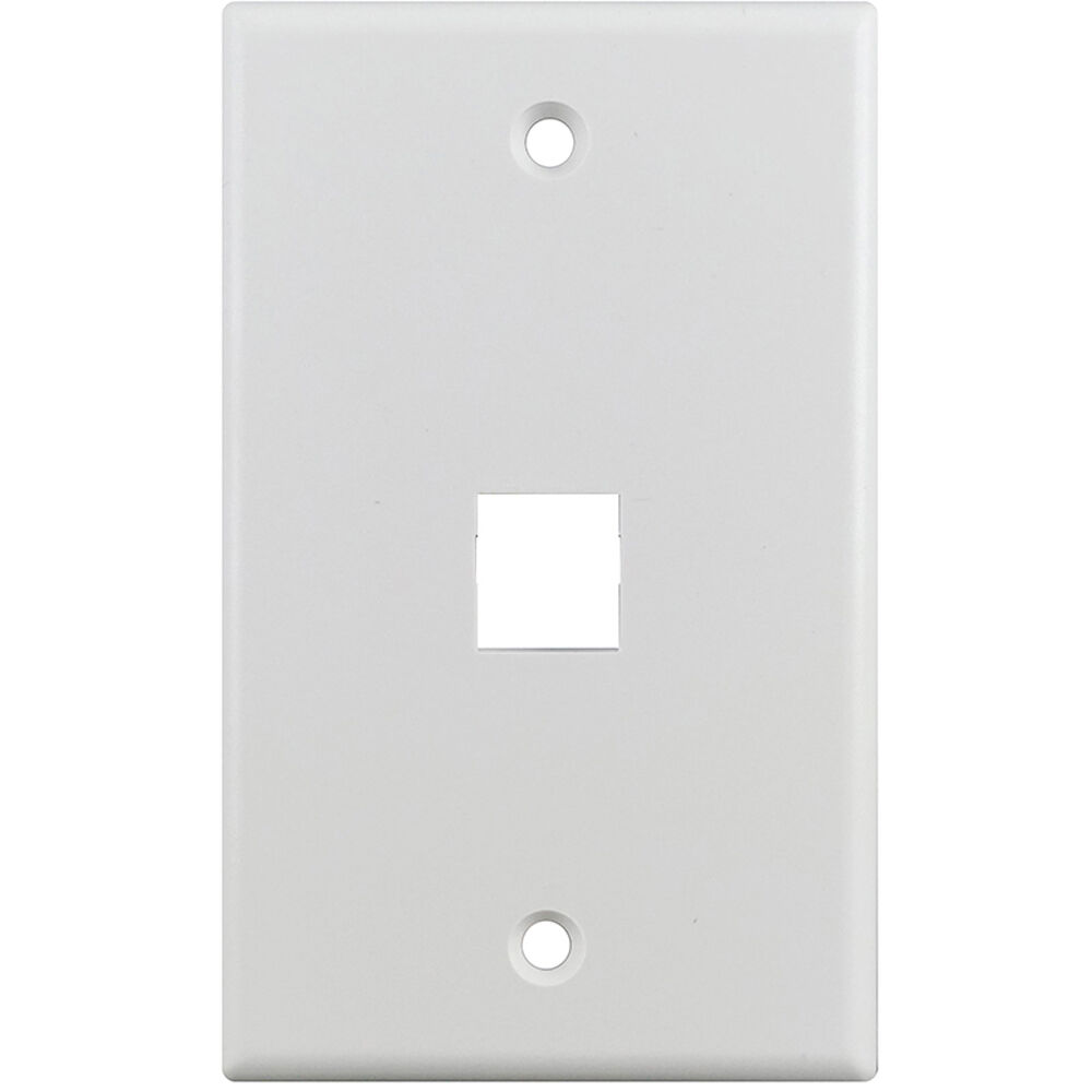Simply45 S45-3201W Placa de Pared Keystone de 1 Puerto para Caja Simple (Blanco) - Compatible con Co 1752022-REG Simply45 S45-3201W Placa de Pared Keystone de 1 Puerto para Caja Simple (Blanco) - Compatible con Co 1752022-REG