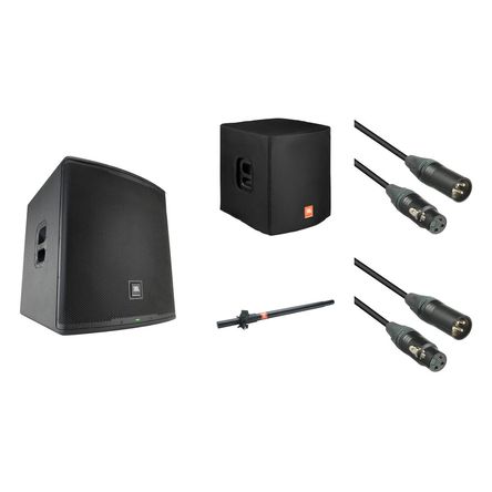 JBL EON718S Kit con Funda, Poste y Cables - Subwoofer Potente de 1500W y 18 JBL EON718S Kit con Funda, Poste y Cables - Subwoofer Potente de 1500W y 18