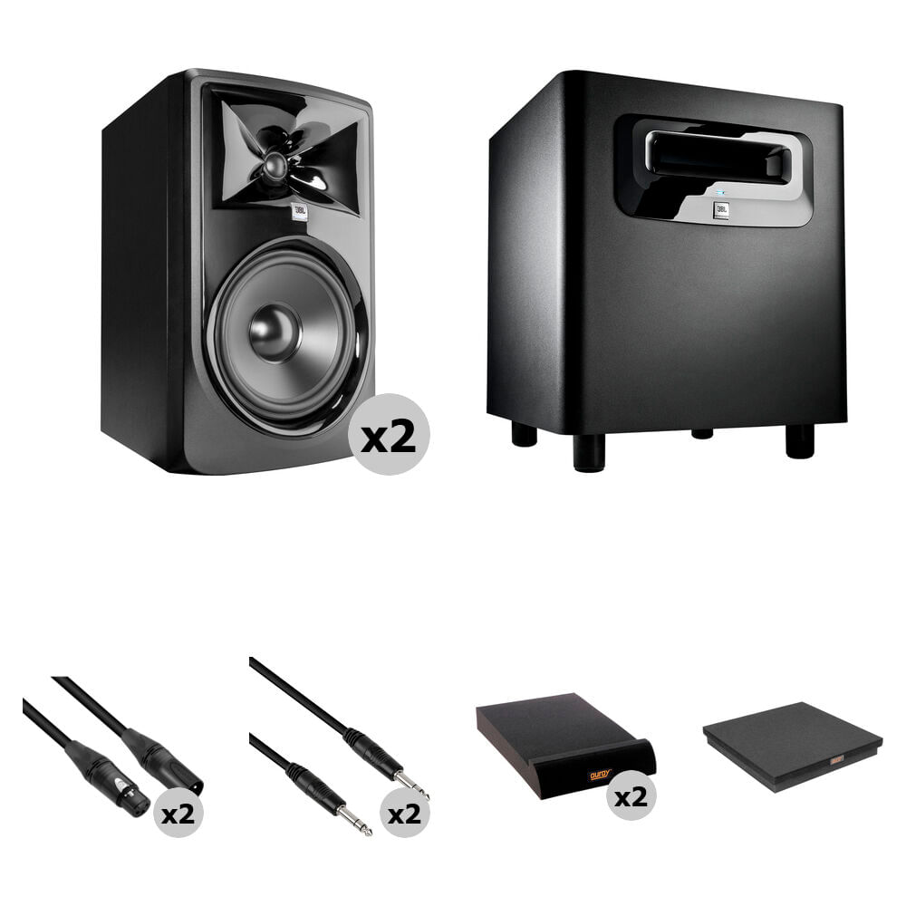 JBL 308P MkII - Kit de Monitores de Estudio con Subwoofer Potenciado, Cables y Almohadillas de Aisla 1390055-REG JBL 308P MkII - Kit de Monitores de Estudio con Subwoofer Potenciado, Cables y Almohadillas de Aisla 1390055-REG