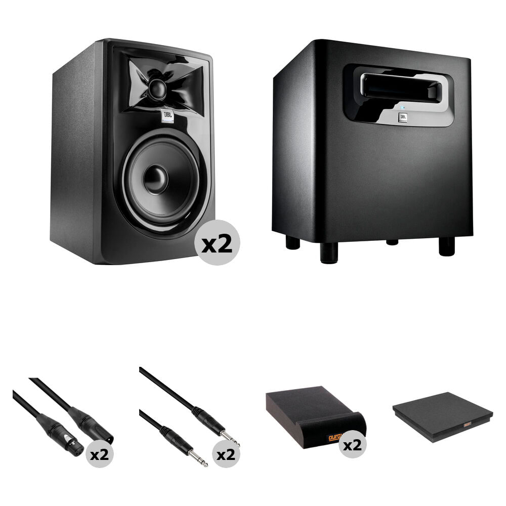 JBL 305P MkII - Kit de Monitores de Estudio con Subwoofer Potenciado, Cables y Almohadillas de Aisla 1390053-REG JBL 305P MkII - Kit de Monitores de Estudio con Subwoofer Potenciado, Cables y Almohadillas de Aisla 1390053-REG