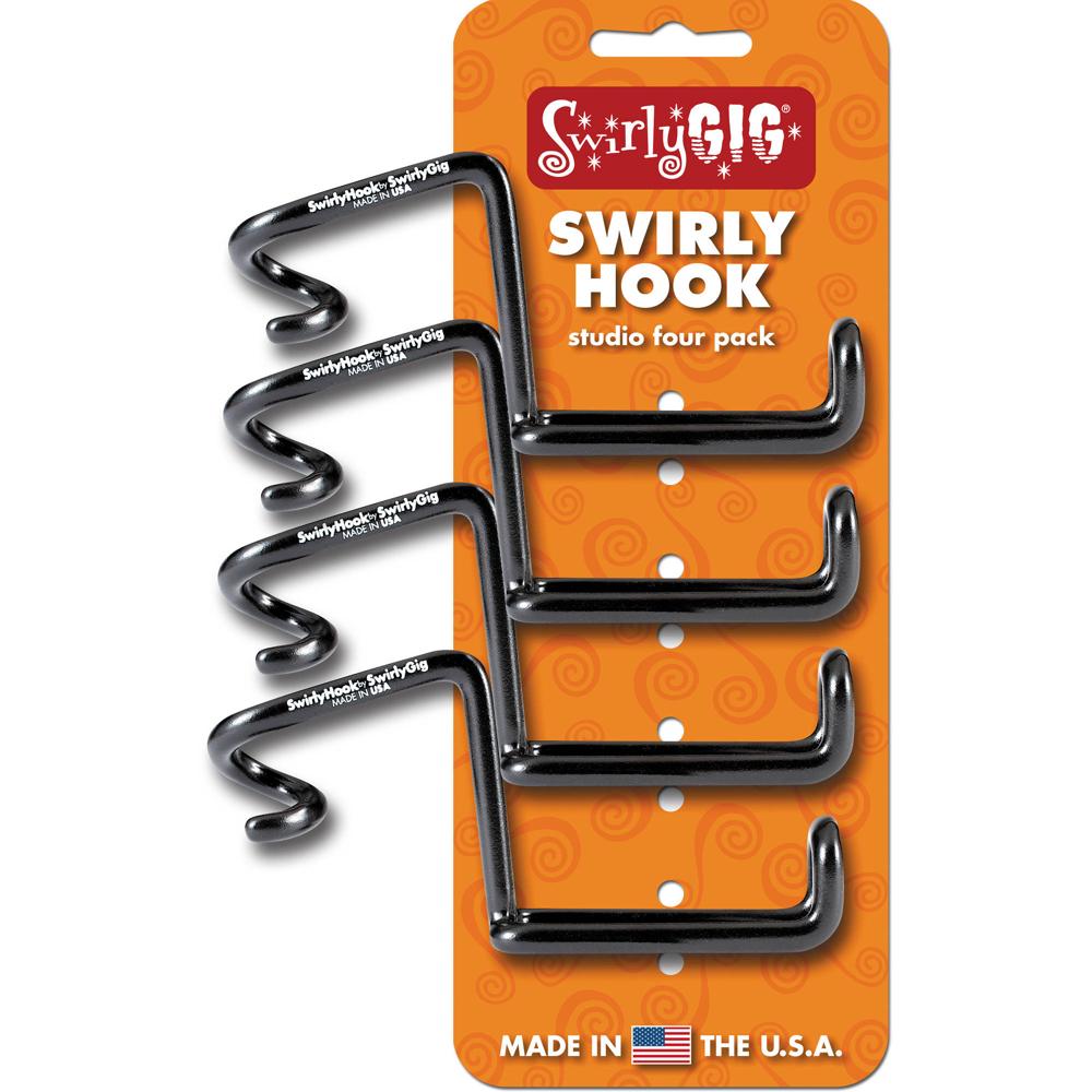 Soporte para Auriculares SwirlyHook de SwirlyGig (Paquete de 4, Negro) 1011215-REG Soporte para Auriculares SwirlyHook de SwirlyGig (Paquete de 4, Negro) 1011215-REG