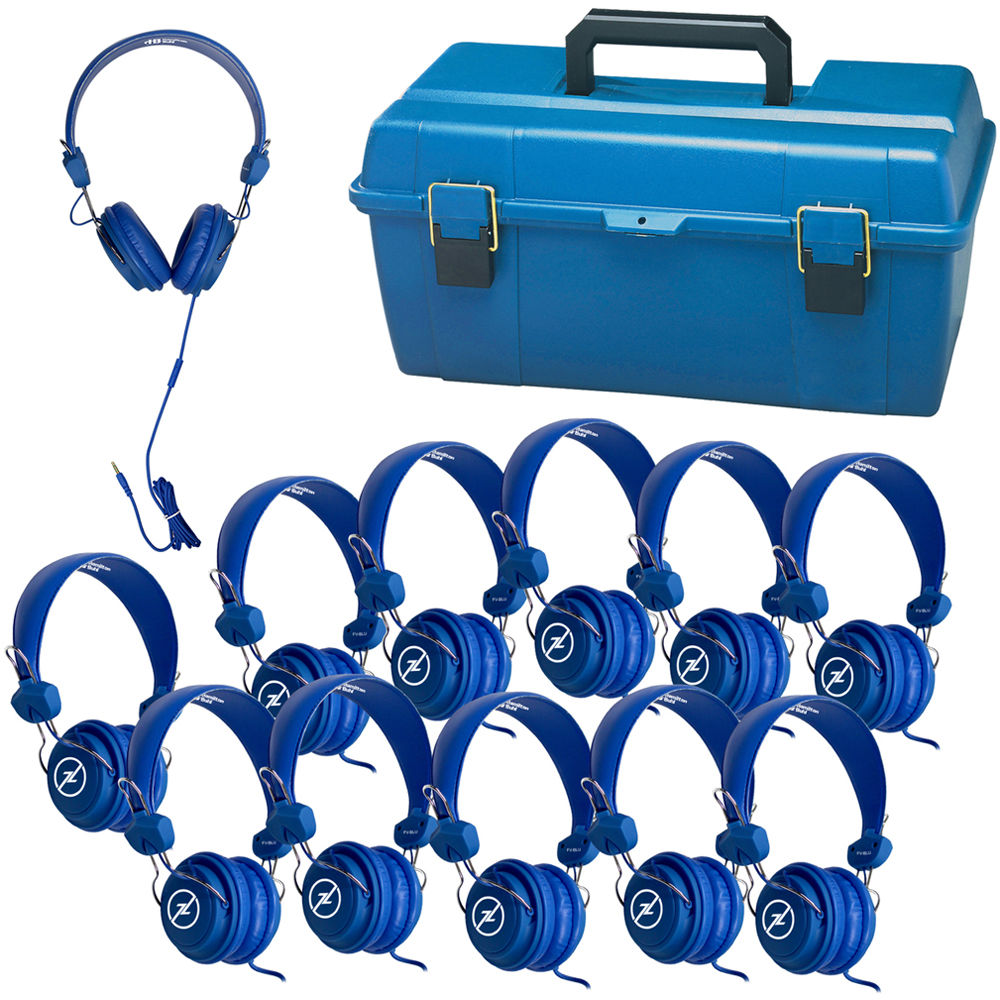 HamiltonBuhl Pack de 12 Auriculares Favoritz para Estudiantes con Micrófonos Integrados - Azul, Incl 1459133-REG HamiltonBuhl Pack de 12 Auriculares Favoritz para Estudiantes con Micrófonos Integrados - Azul, Incl 1459133-REG