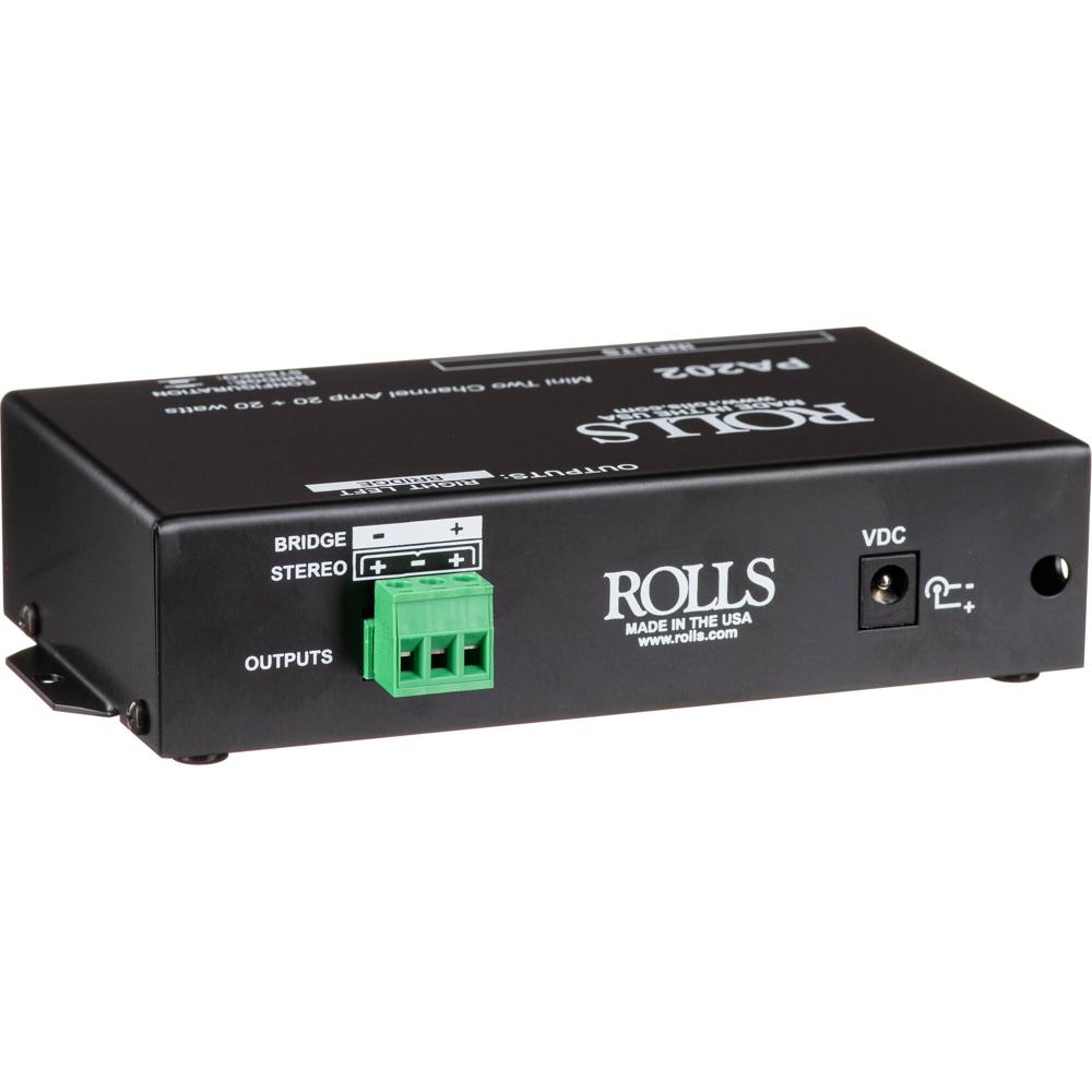 Amplificador Estéreo Mini Rolls PA202 20W Clase D - Compacto, Montable, Entradas RCA y Terminales de 612999-REG Amplificador Estéreo Mini Rolls PA202 20W Clase D - Compacto, Montable, Entradas RCA y Terminales de 612999-REG