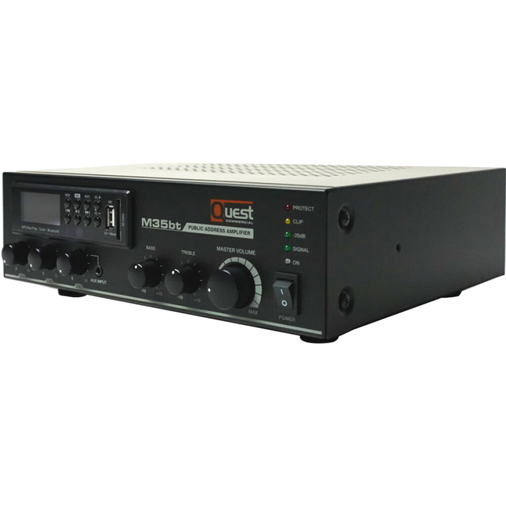 Amplificador y Mezclador Compacto Quest Commercial M35bt de 35W con Bluetooth para Aplicaciones Come 1774989-REG Amplificador y Mezclador Compacto Quest Commercial M35bt de 35W con Bluetooth para Aplicaciones Come 1774989-REG