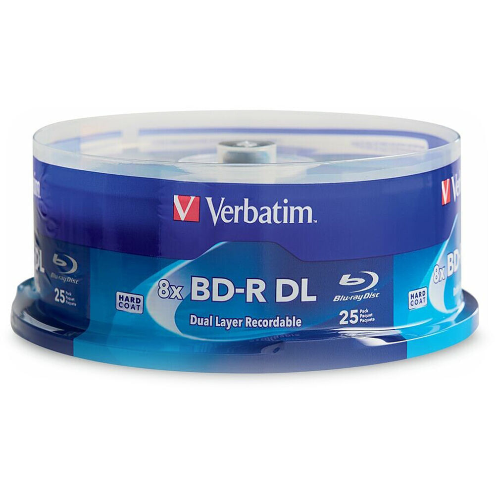 Verbatim BD-R Blu-ray DL 50GB 8x with Branded Surface Disc (25-Pack) 1069096-REG Verbatim BD-R Blu-ray DL 50GB 8x with Branded Surface Disc (25-Pack) 1069096-REG