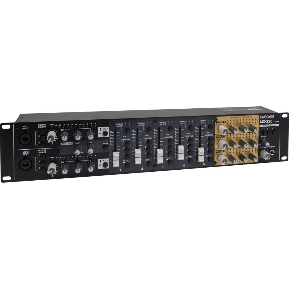 TASCAM MZ-223 - Mezclador de Zona de Grado Industrial con 5 Canales de Entrada y Salidas XLR/RCA 1396465-REG TASCAM MZ-223 - Mezclador de Zona de Grado Industrial con 5 Canales de Entrada y Salidas XLR/RCA 1396465-REG