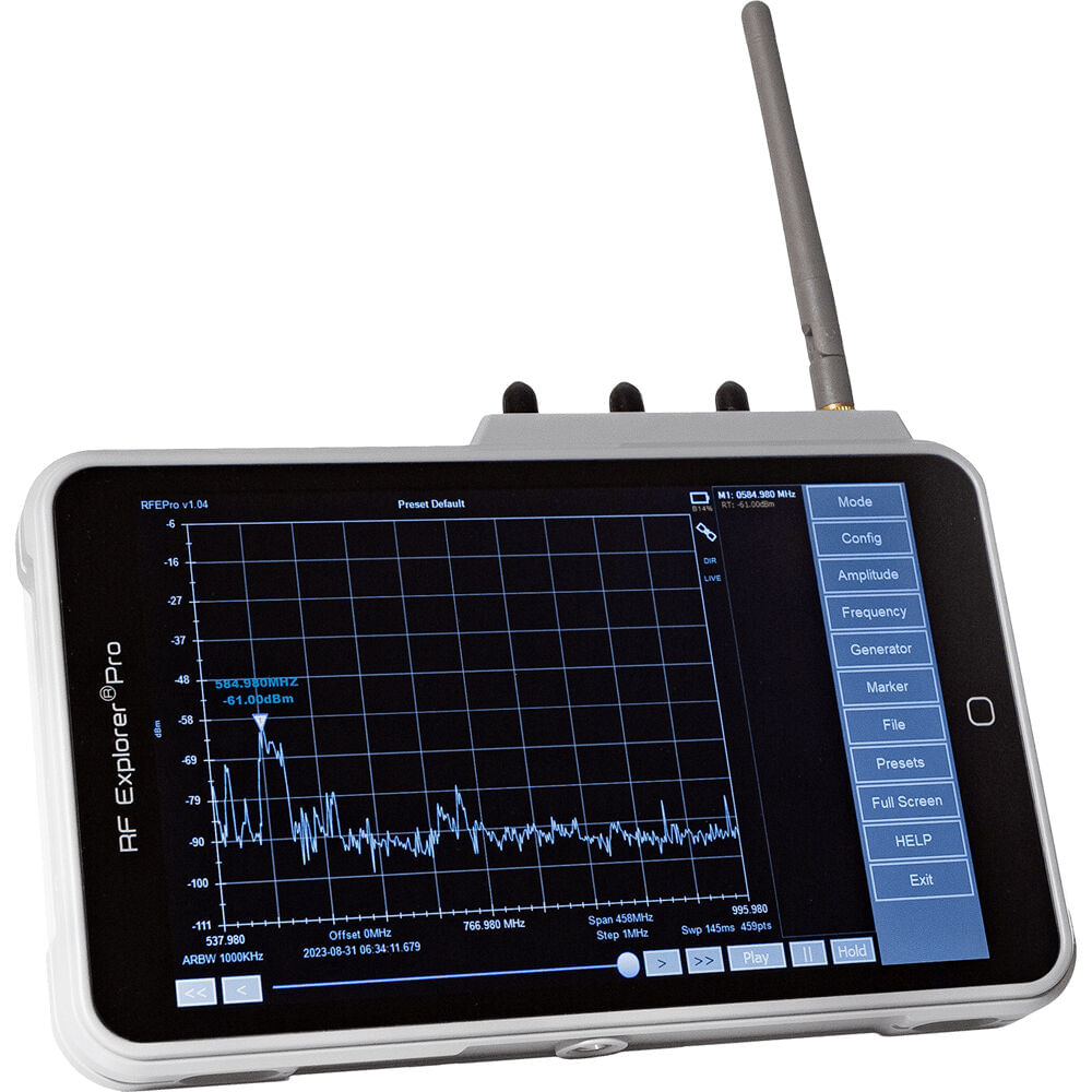 Analizador de Espectro RF Portátil RF Venue RF Explorer Pro - Micrófonos Inalámbricos, Pantalla Mult 1786748-REG Analizador de Espectro RF Portátil RF Venue RF Explorer Pro - Micrófonos Inalámbricos, Pantalla Mult 1786748-REG