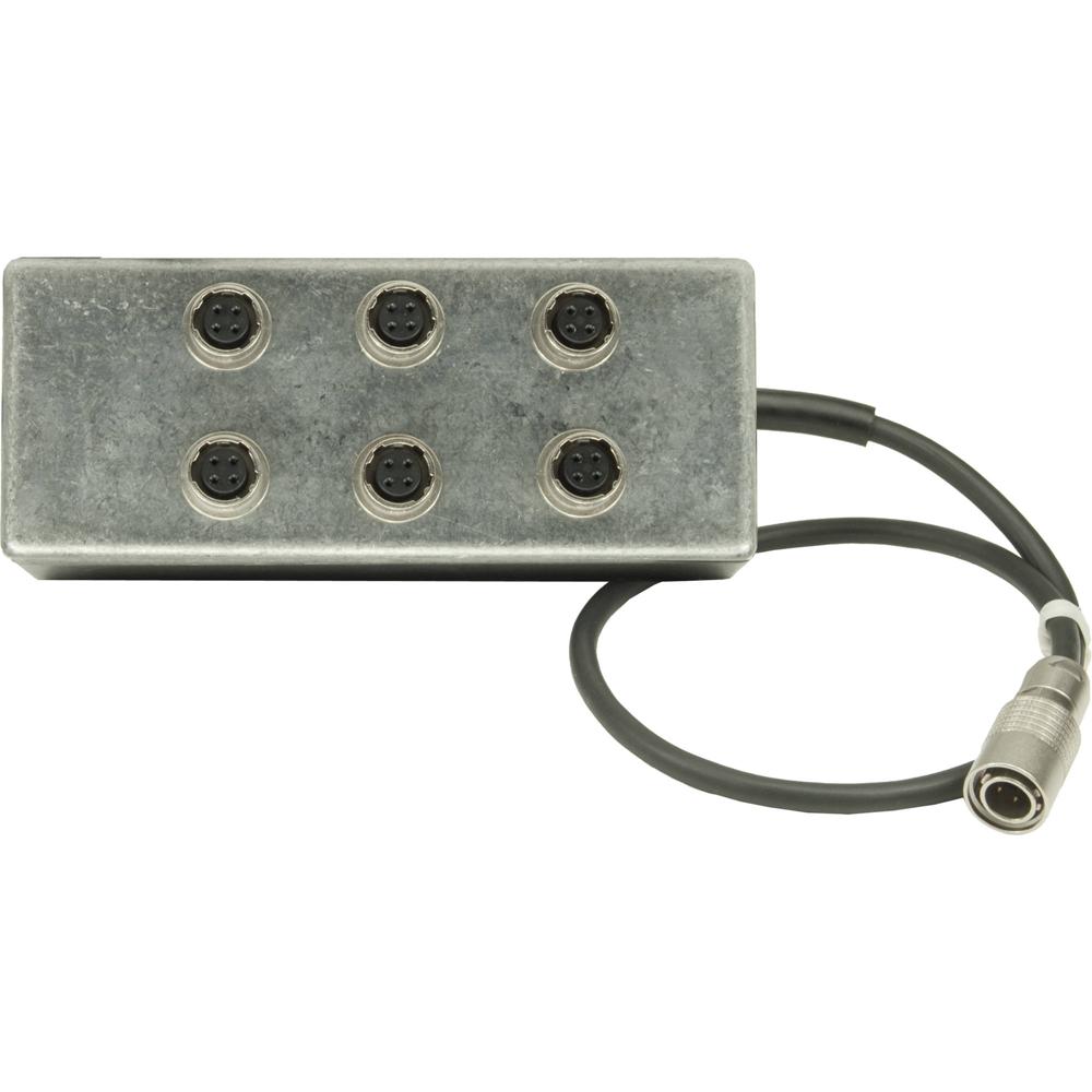 Caja de Distribución HVB-6 con 6 Salidas Hirose de 4 Pines y Cable Adjunto con Conector Macho Hirose 905491-REG Caja de Distribución HVB-6 con 6 Salidas Hirose de 4 Pines y Cable Adjunto con Conector Macho Hirose 905491-REG