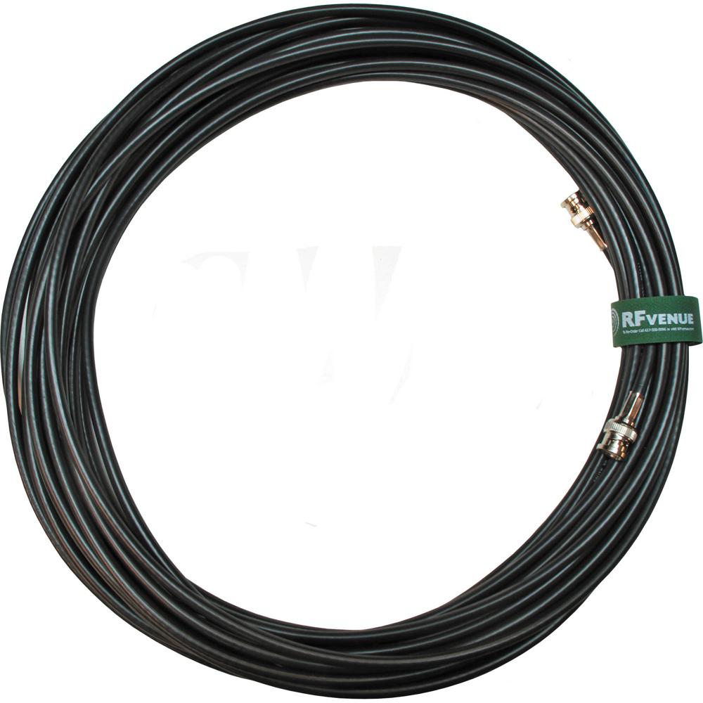 Cable de Antena Coaxial RF Venue RG8X de Baja Pérdida (Negro, 50') con Conectores BNC y Cable de 50 836443-REG Cable de Antena Coaxial RF Venue RG8X de Baja Pérdida (Negro, 50') con Conectores BNC y Cable de 50 836443-REG