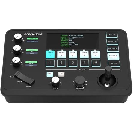Controlador de Joystick PTZ Universal Compacto BZBGEAR con Soporte para Protocolos VISCA, PELCO P/D 1746236-REG Controlador de Joystick PTZ Universal Compacto BZBGEAR con Soporte para Protocolos VISCA, PELCO P/D 1746236-REG