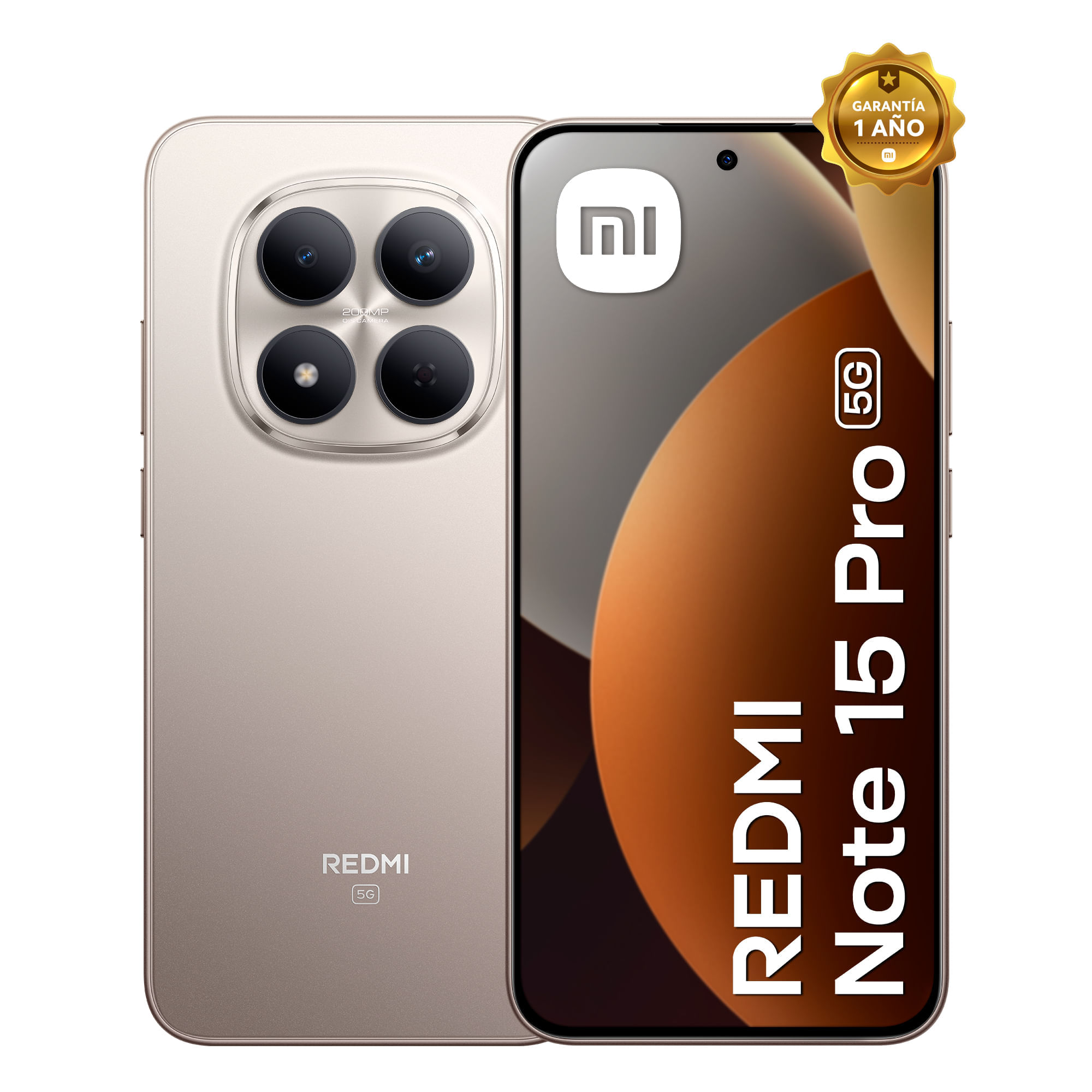 Smartphone XIAOMI Redmi Note 15 Pro 5G 6.8"" 8GB 512GB 200MP+8MP Gris