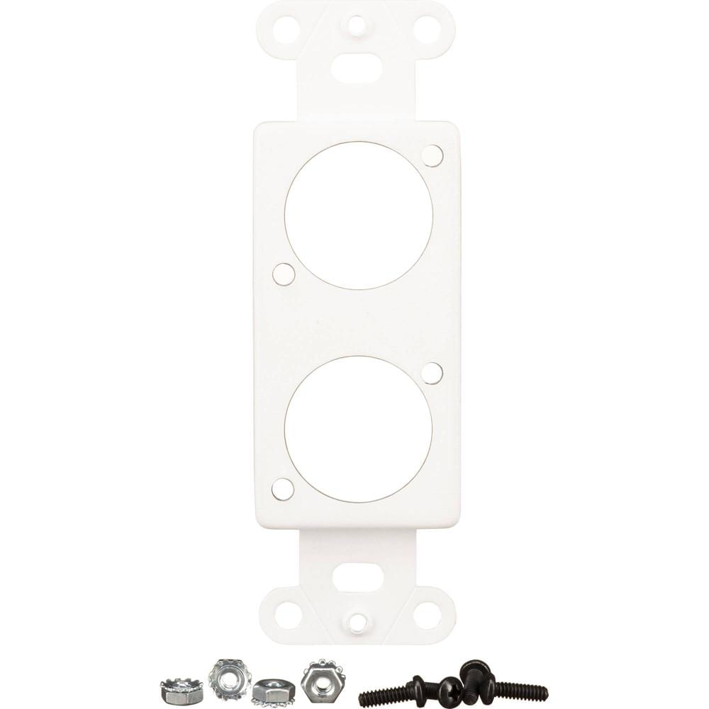 Whirlwind WPIDWH/2NDH Custom Wall Plate Prepunched for 2 Neutrik D Connectors (White) 1690902-REG Whirlwind WPIDWH/2NDH Custom Wall Plate Prepunched for 2 Neutrik D Connectors (White) 1690902-REG